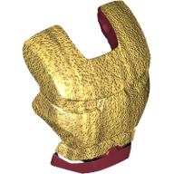 Headwear Accessory Visor Top Hinge with Gold Face Shield and White Eyes Print (Iron Man)