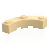 Brick Round Corner 4 x 4 Macaroni Wide with 3 Studs
